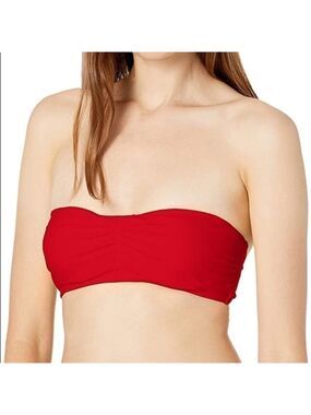 NWT CYN & LUCA - Bandeau Bikini Top - Red - M